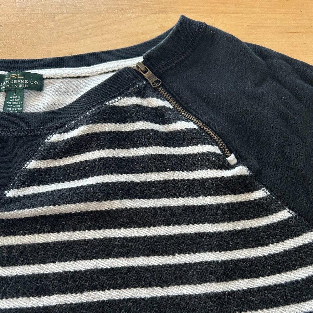 Ralph Lauren Jeans Navy Striped Size L Pullover Top